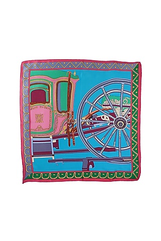 Multi-Colored Silk Printed Pocket Square by Canzoni