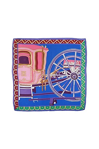 Multi-Colored Silk Printed Pocket Square by Canzoni