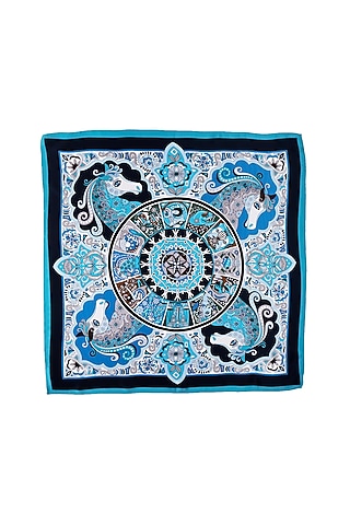 Multi-Colored Silk Printed Pocket Square by Canzoni