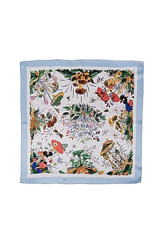 Multi-Colored Silk Printed Pocket Square by Canzoni