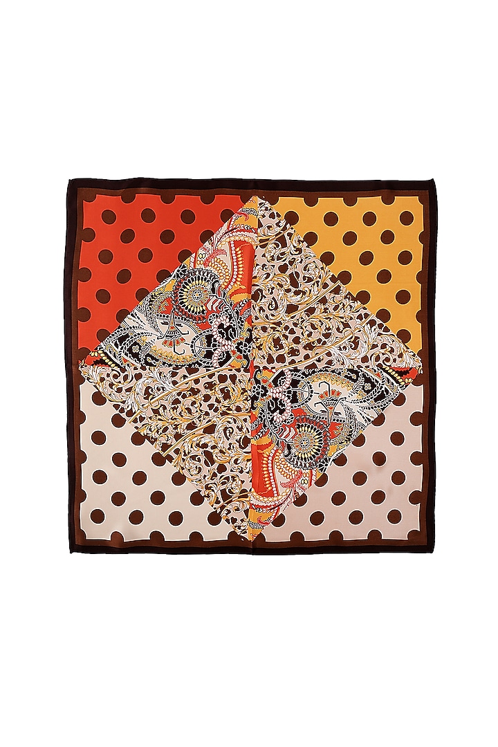Multi-Colored Silk Printed Pocket Square by Canzoni