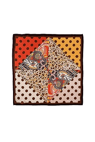 Multi-Colored Silk Printed Pocket Square by Canzoni