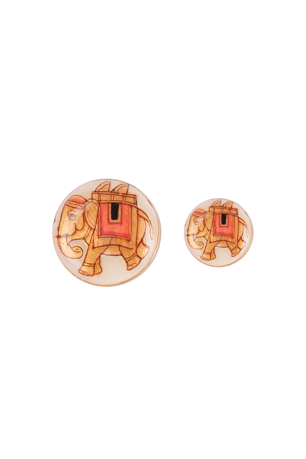 Ivory Meenakari Buttons (Set of 13) by Canzoni at Pernia's Pop Up Shop
