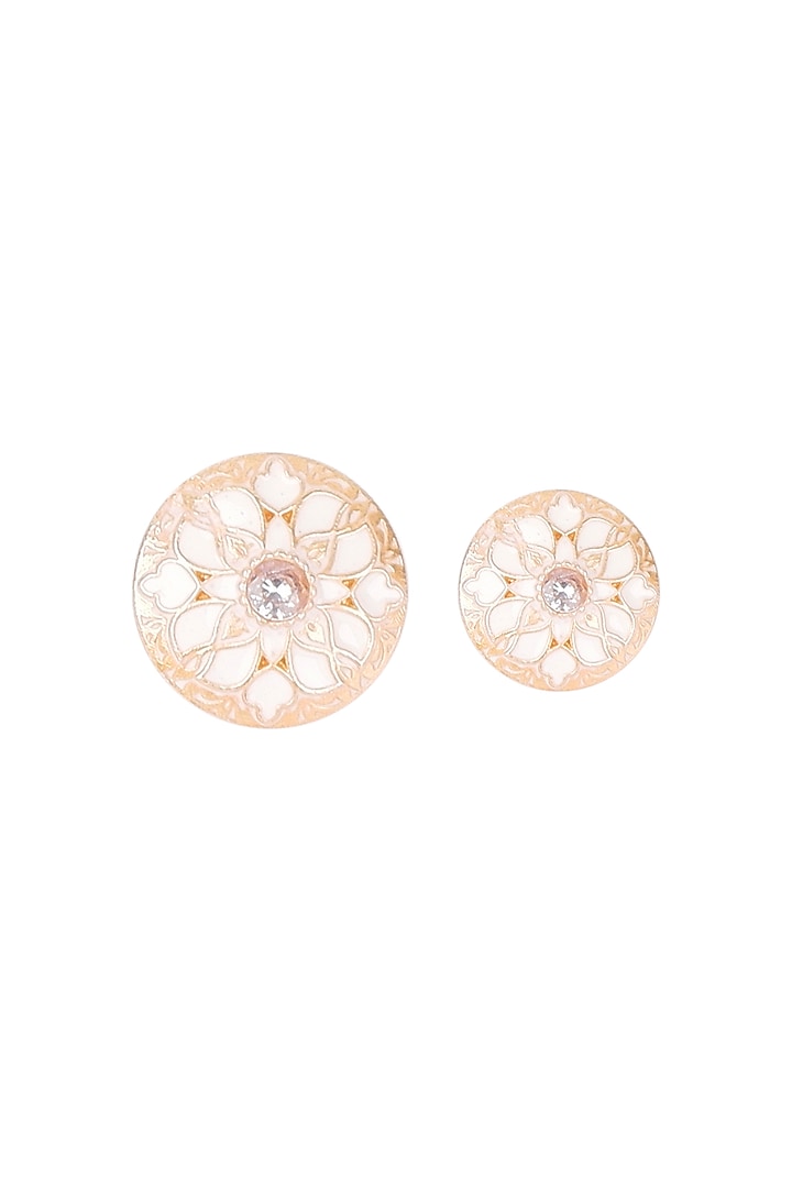 Ivory Gold Rhodium Polish Buttons (Set of 13) by Canzoni at Pernia's Pop Up Shop