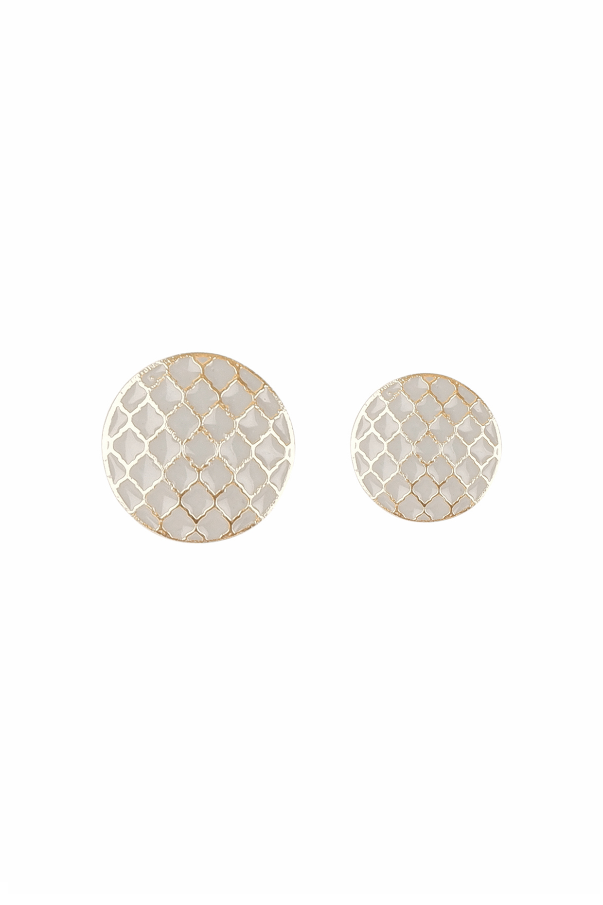 Taupe & Gold Brass Rhodium Polish Buttons (Set of 13) by Canzoni at Pernia's Pop Up Shop