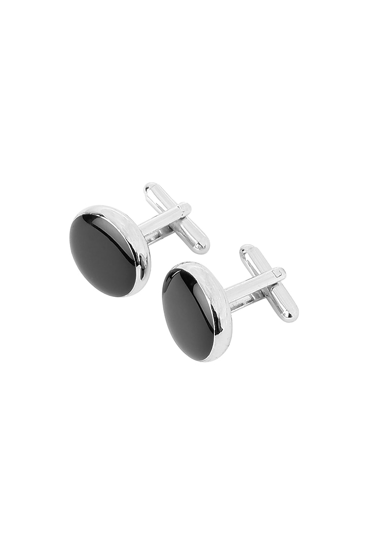 Silver Finish Metal Cufflinks (Set of 2) by Canzoni