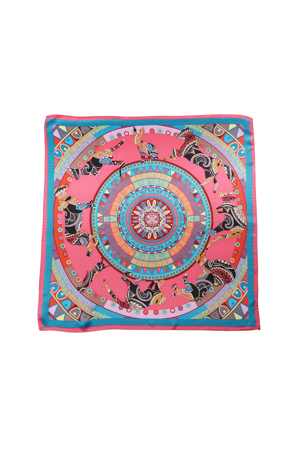 Multi-Colored Silk Printed Pocket Square by Canzoni