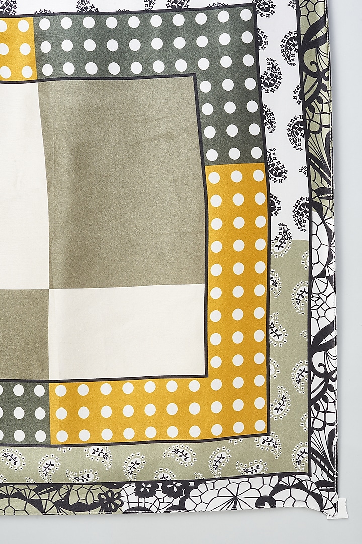 Multi-Colored Silk Printed Pocket Square by Canzoni at Pernia's Pop Up Shop