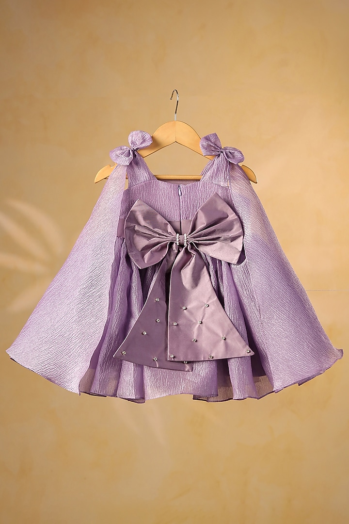 Lavender Crush Pleated Dress For Girls by Casa Ninos at Pernia's Pop Up Shop
