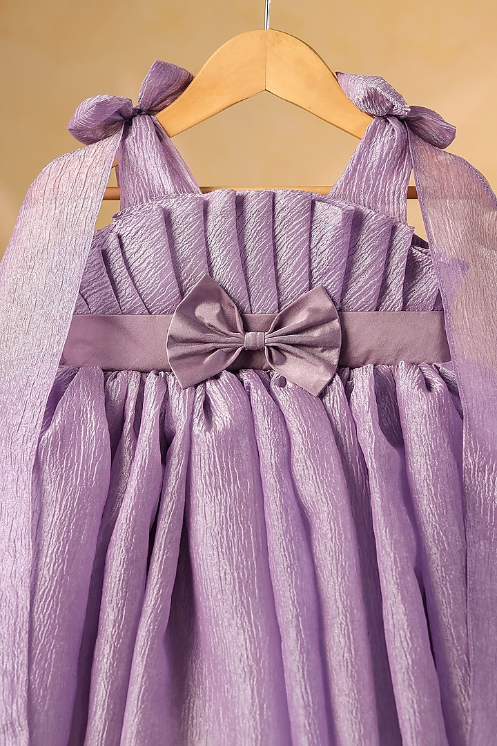 Lavender Crush Pleated Dress For Girls by Casa Ninos at Pernia's Pop Up Shop
