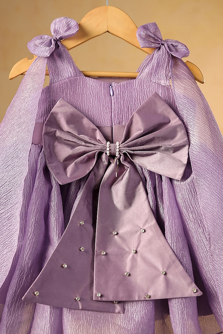 Lavender Crush Pleated Dress For Girls by Casa Ninos at Pernia's Pop Up Shop