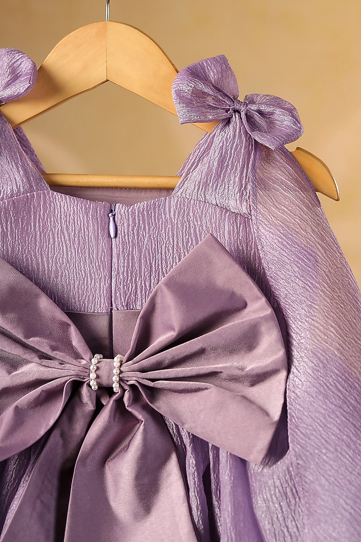 Lavender Crush Pleated Dress For Girls by Casa Ninos at Pernia's Pop Up Shop