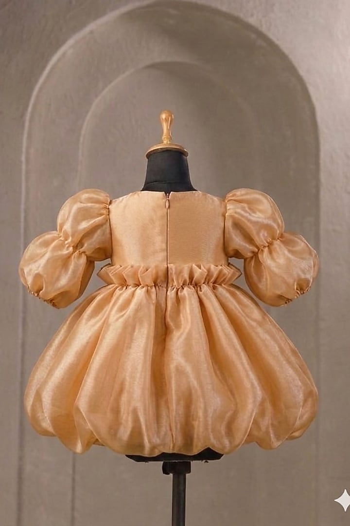 Yellow Organza Dress For Girls by Casa Ninos at Pernia's Pop Up Shop