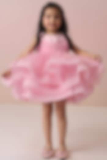 Pink Organza Dress For Girls by Casa Ninos