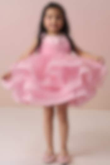 Pink Organza Dress For Girls by Casa Ninos at Pernia's Pop Up Shop