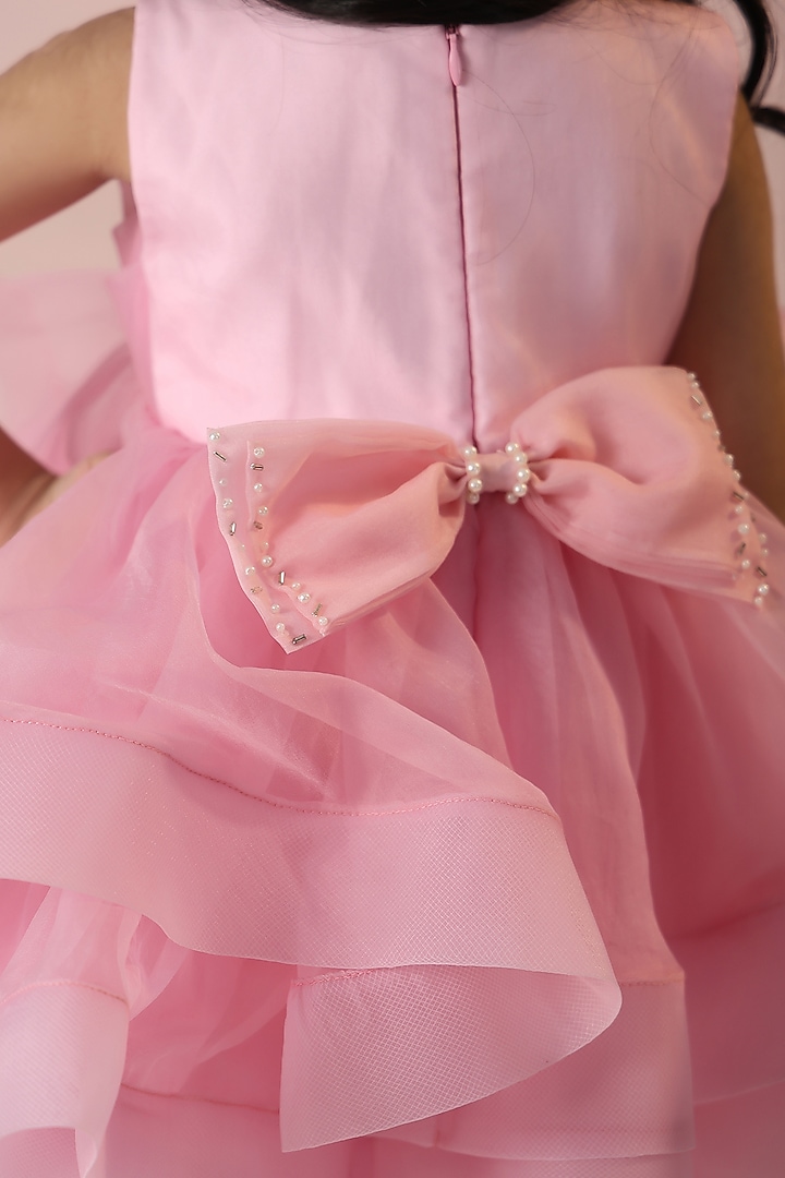 Pink Organza Dress For Girls by Casa Ninos at Pernia's Pop Up Shop