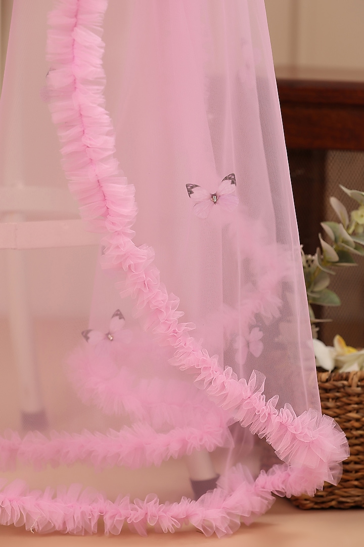 Pink High-Low Dress For Girls by Casa Ninos at Pernia's Pop Up Shop