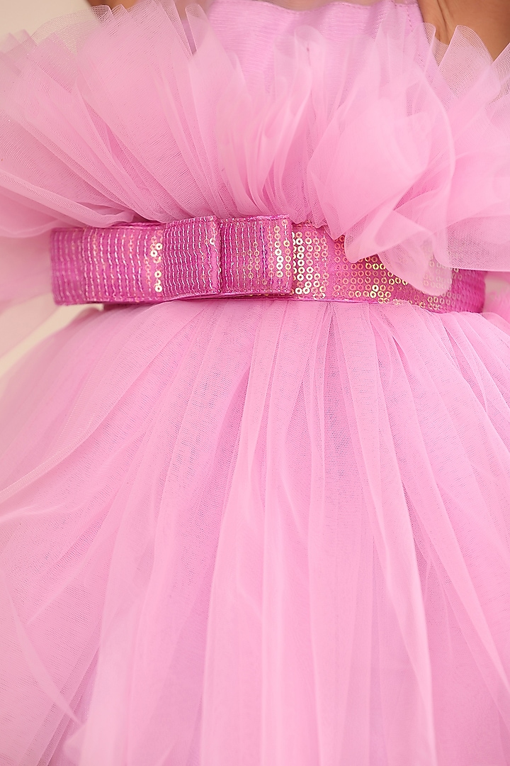 Pink High-Low Dress For Girls by Casa Ninos at Pernia's Pop Up Shop