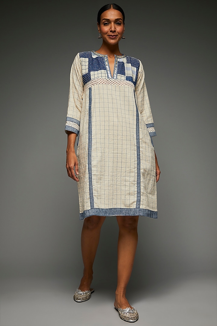 Ivory Cotton Dress by THE WOVEN LAB