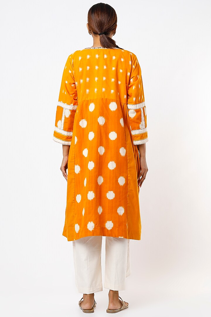 Yellow Handwoven Jacket Set by THE WOVEN LAB at Pernia's Pop Up Shop