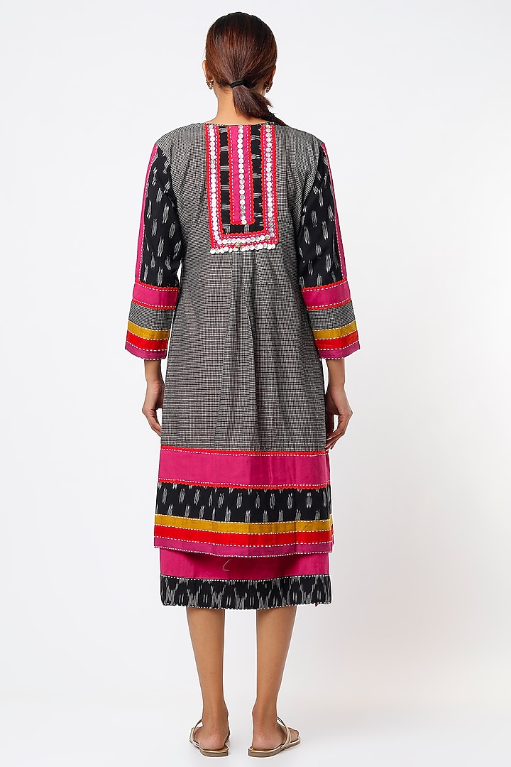 Black Handwoven Jacket Set by THE WOVEN LAB at Pernia's Pop Up Shop
