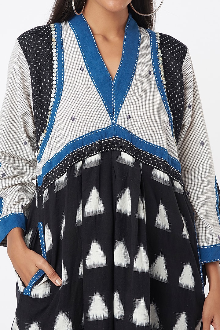 Black Ikat Printed Summer Dress by THE WOVEN LAB at Pernia's Pop Up Shop