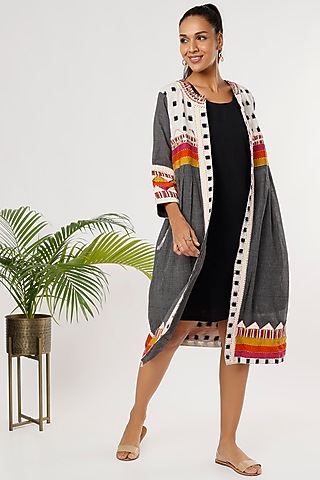 Multi-Colored Cotton Jacket by THE WOVEN LAB