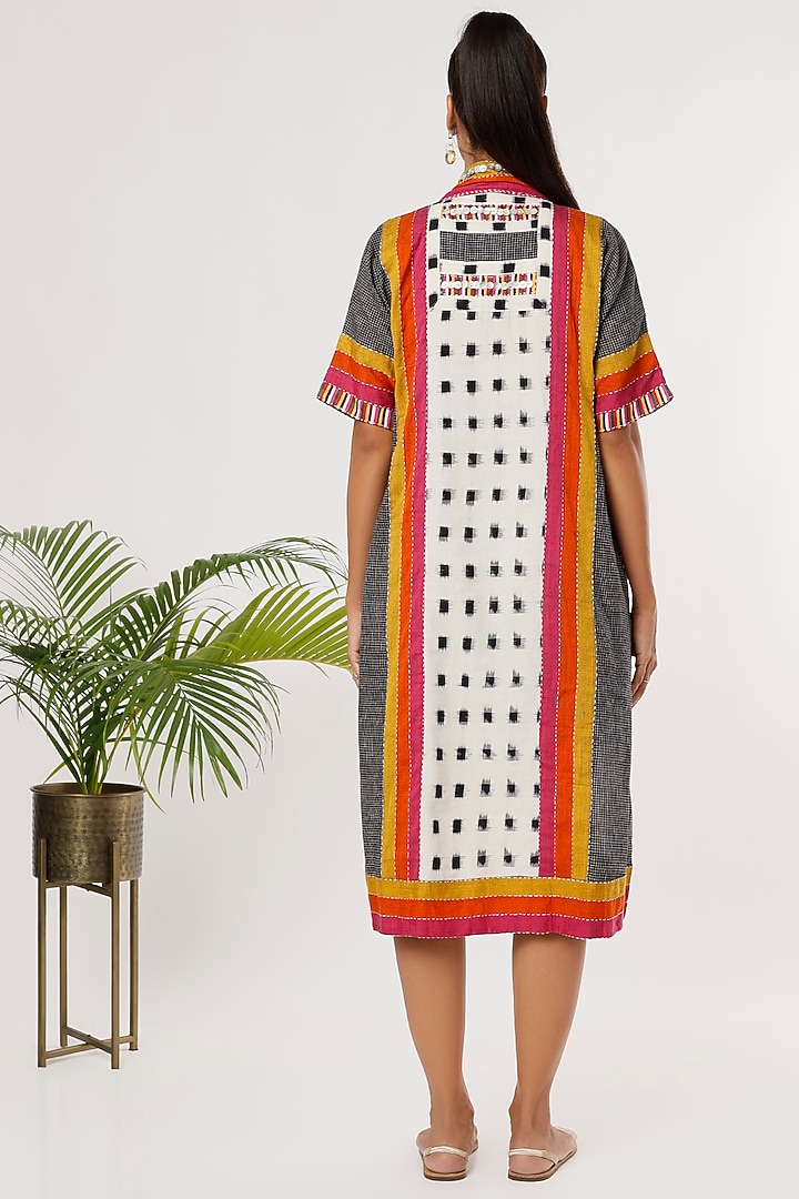 Black Cotton Checkered Summer Dress by THE WOVEN LAB at Pernia's Pop Up Shop