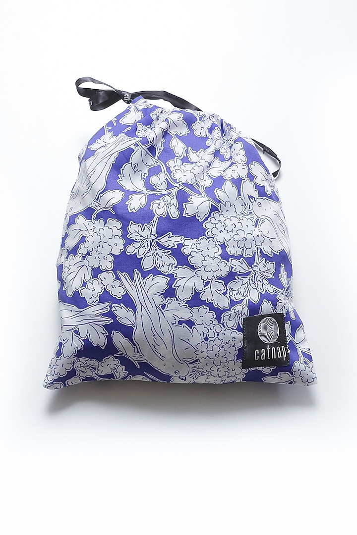 Blue Floral Printed Night Suit by CatNap at Pernia's Pop Up Shop