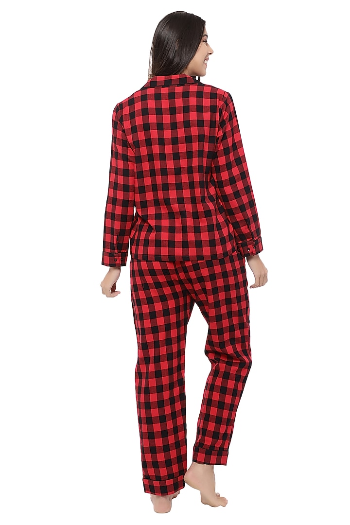 Red Cotton Night Suit by CatNap at Pernia's Pop Up Shop