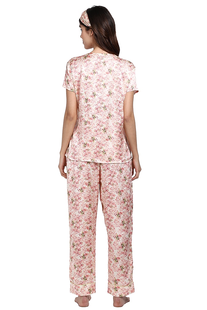 Vintage Blossom Printed Night Suit by CatNap at Pernia's Pop Up Shop