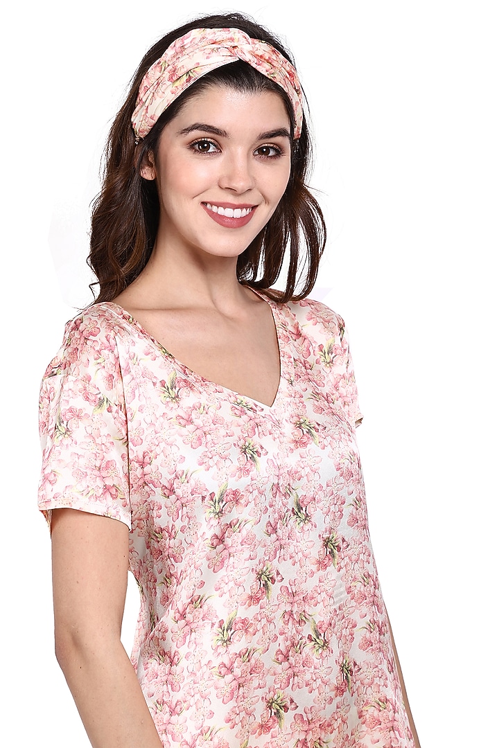 Vintage Blossom Printed Night Suit by CatNap at Pernia's Pop Up Shop
