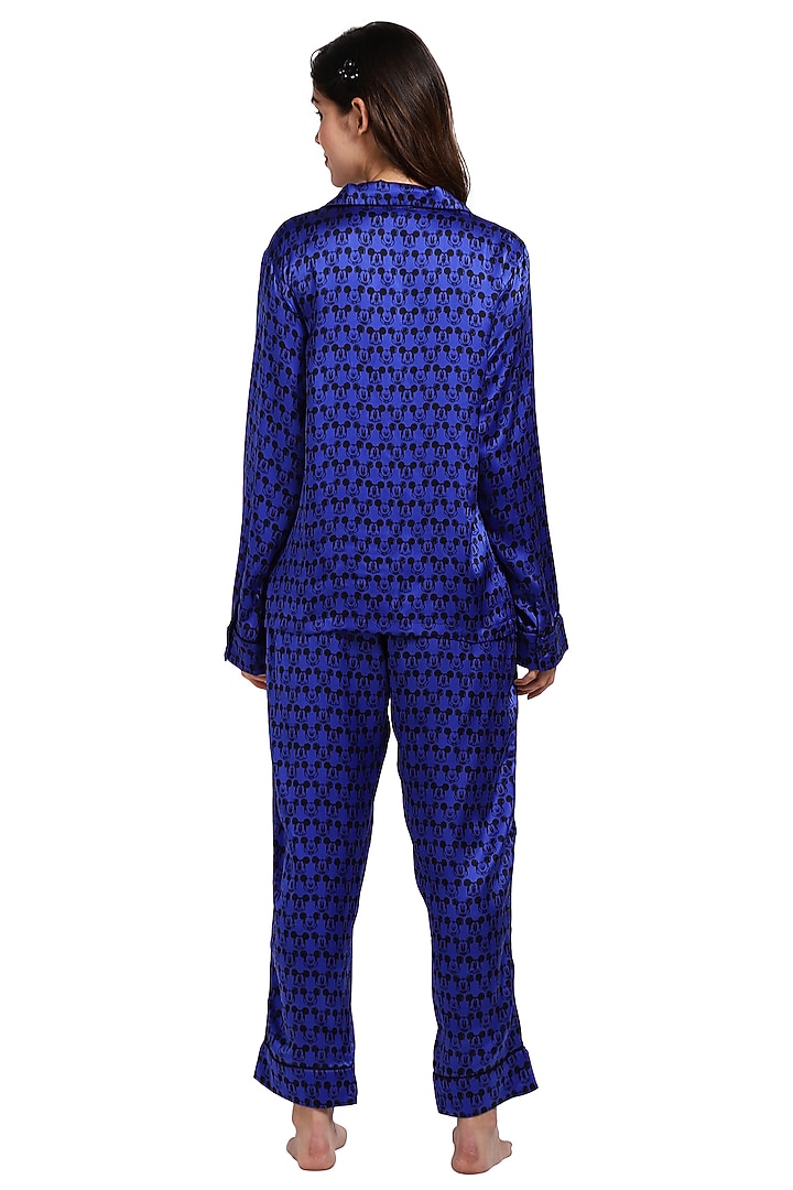 Blue Printed Night Suit by CatNap at Pernia's Pop Up Shop