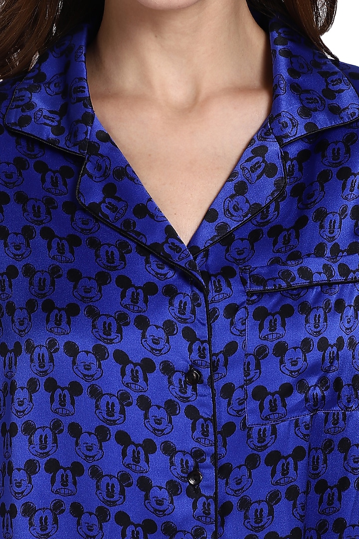 Blue Printed Night Suit by CatNap at Pernia's Pop Up Shop