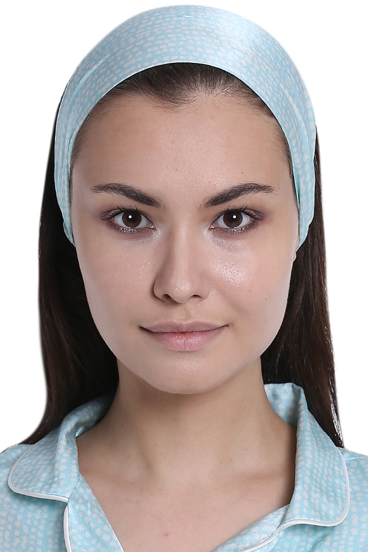 Powder Blue Printed Night Suit by CatNap at Pernia's Pop Up Shop