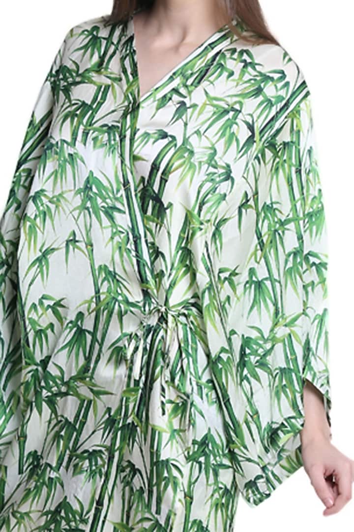 Green Printed Kimono Jacket by CatNap at Pernia's Pop Up Shop