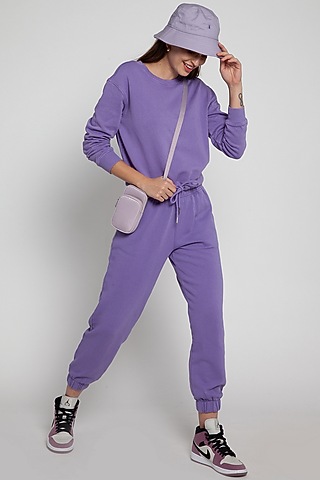 Violet Cotton Jogger Set by CAVA Athleisure