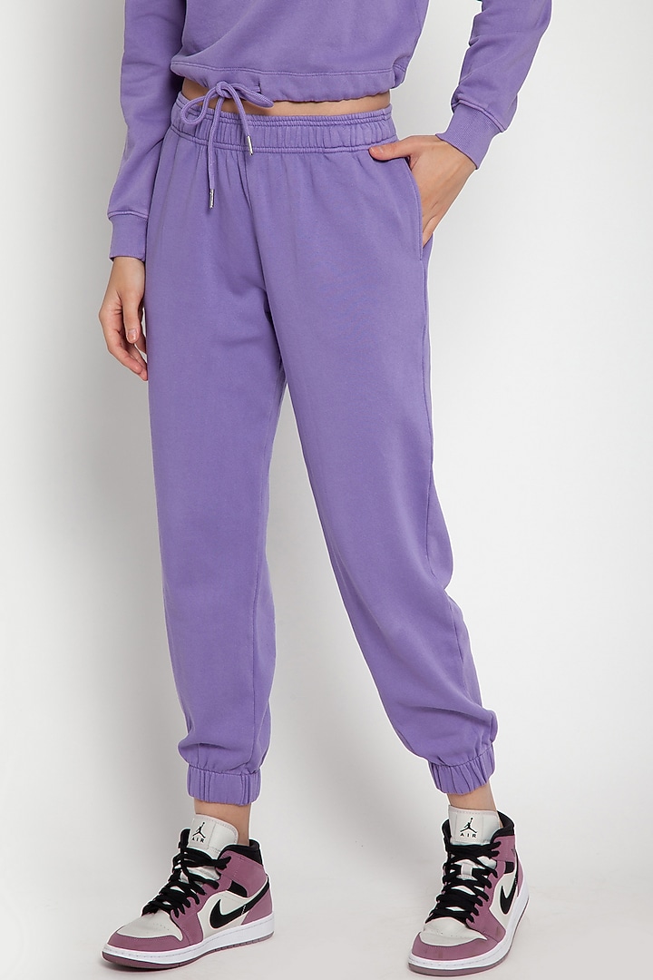 Violet Cotton Jogger Set by CAVA Athleisure at Pernia's Pop Up Shop