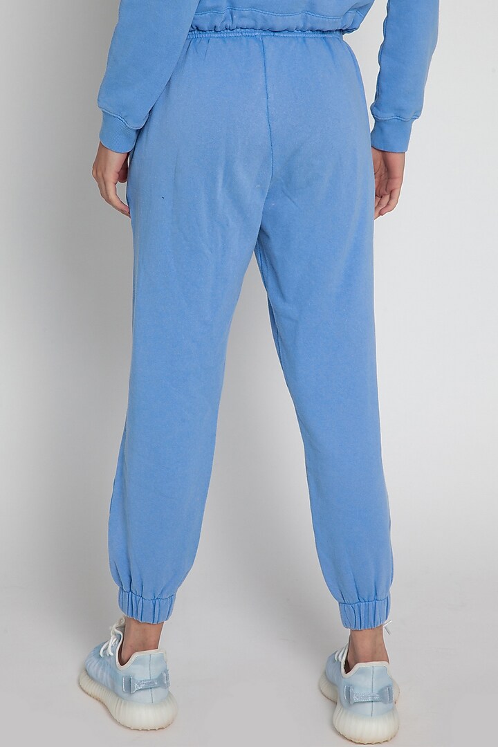Blue Cotton Jogger Set by CAVA Athleisure at Pernia's Pop Up Shop
