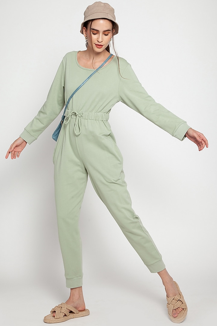 Desert Sage Cotton Jumpsuit by CAVA Athleisure at Pernia's Pop Up Shop