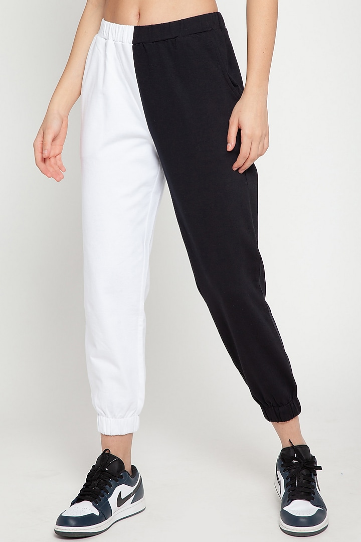 Dessert Sage & Black Cotton Jogger Set by CAVA Athleisure at Pernia's Pop Up Shop