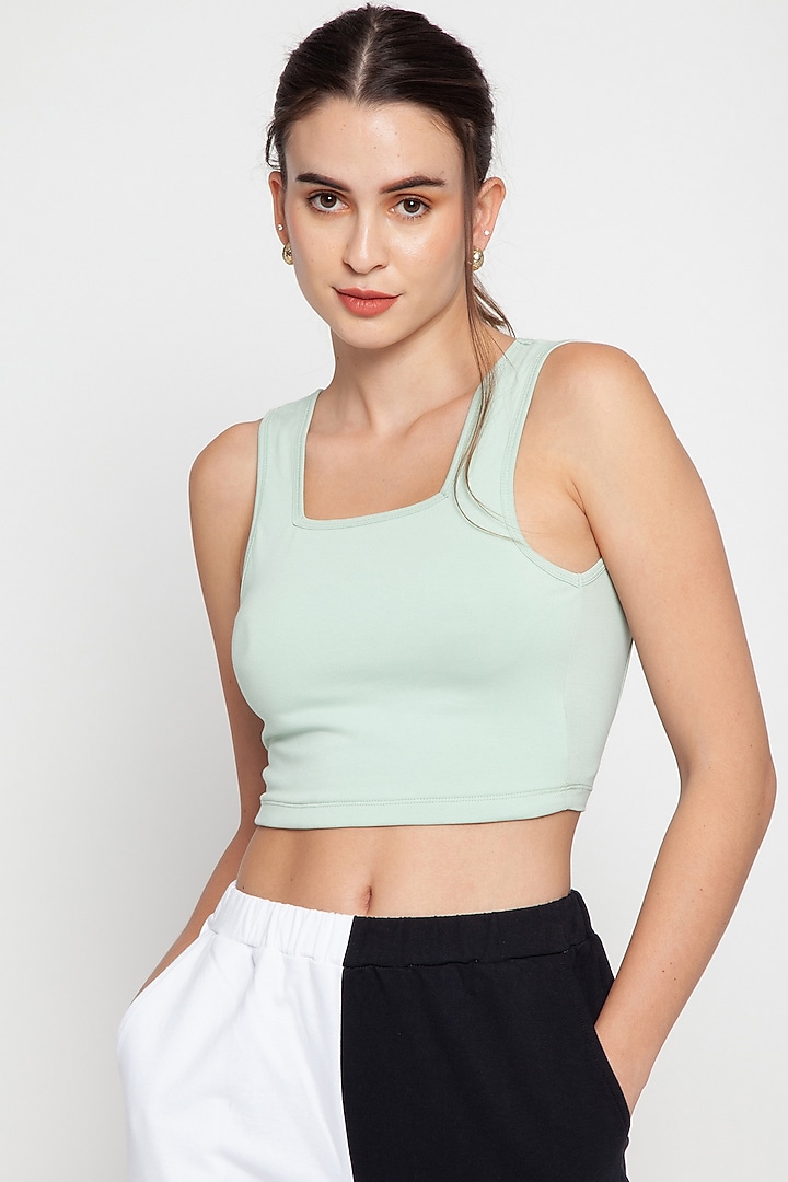 Dessert Sage & Black Cotton Jogger Set by CAVA Athleisure at Pernia's Pop Up Shop