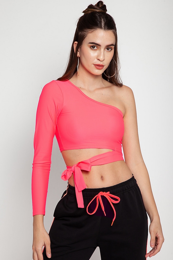 Neon Pink & Black Cotton Jogger Set by CAVA Athleisure at Pernia's Pop Up Shop