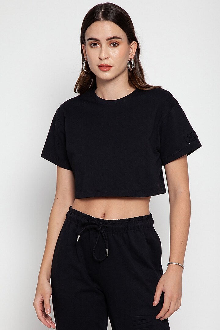 Black Cotton Jogger Set by CAVA Athleisure at Pernia's Pop Up Shop