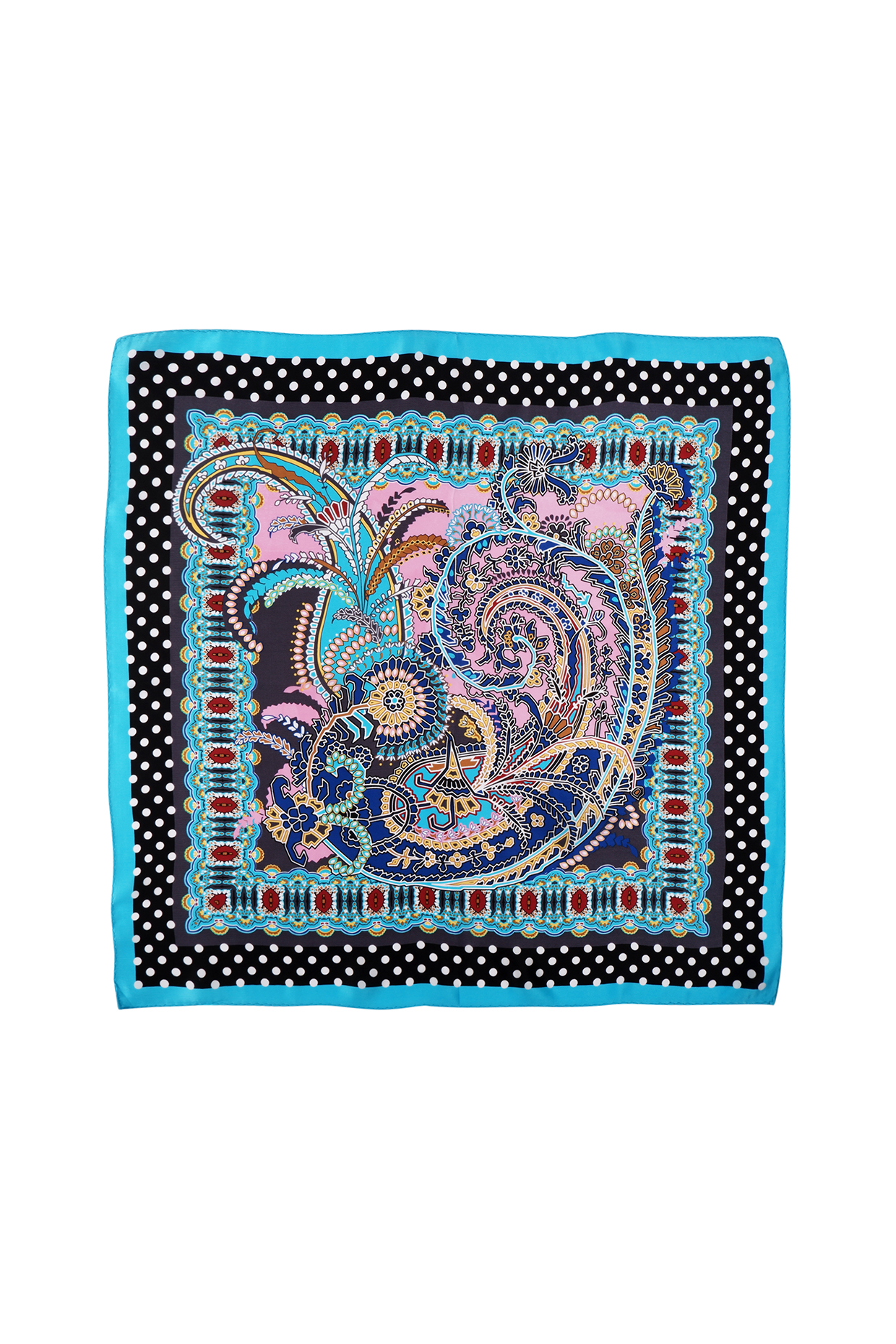 Multi-Colored Silk Printed Pocket Square by Canzoni