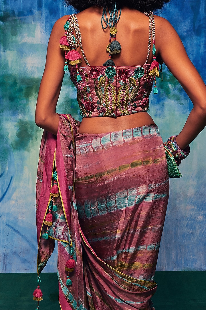 Multi-Colored Silk Embroidered Blouse by Capisvirleo at Pernia's Pop Up Shop