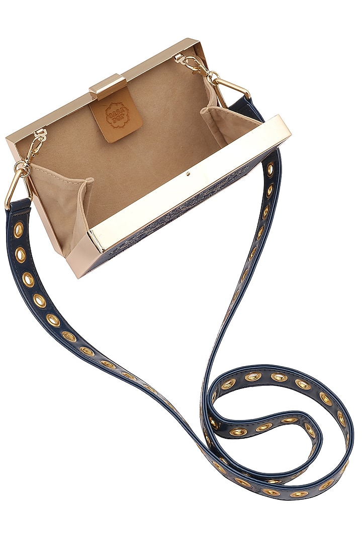 RASEEL AT CASAPOP presents Blue snake motif crystal work clutch available only at Pernia's Pop Up Shop.