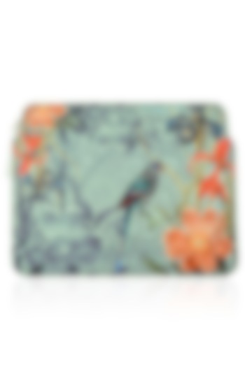 Multicolored Digital Bird Floral Print Ipad Sleeve by RASEEL AT CASAPOP