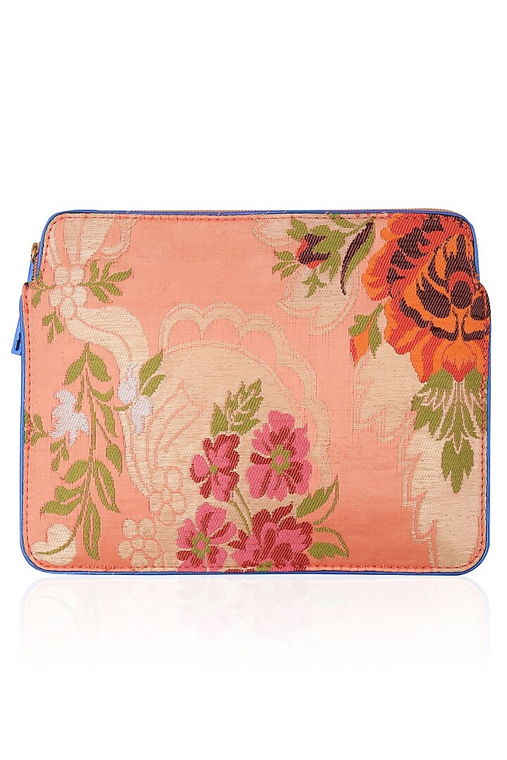 Coral Hand Woven Floral Pattern Ipad Sleeve by RASEEL AT CASAPOP