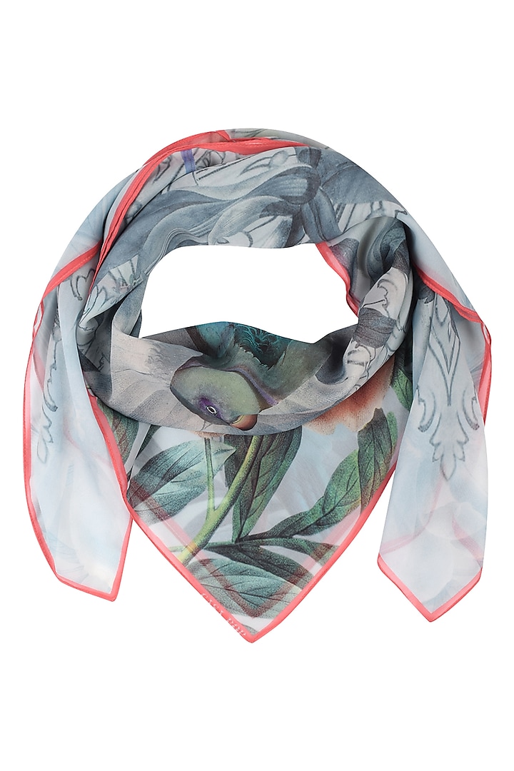 Grey Return To Paradise Scarf by RASEEL AT CASAPOP